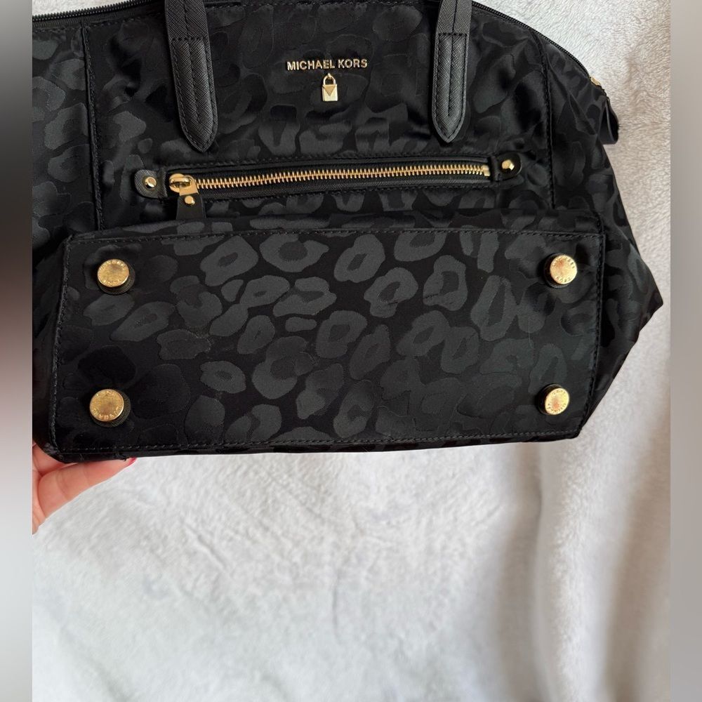 Michael Kors Black Animal Print Tote - Picture 6 of 13